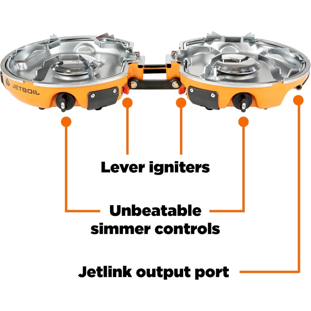 Genesis Basecamp Backpacking and Camping Stove Cooking System with Camping Cookware