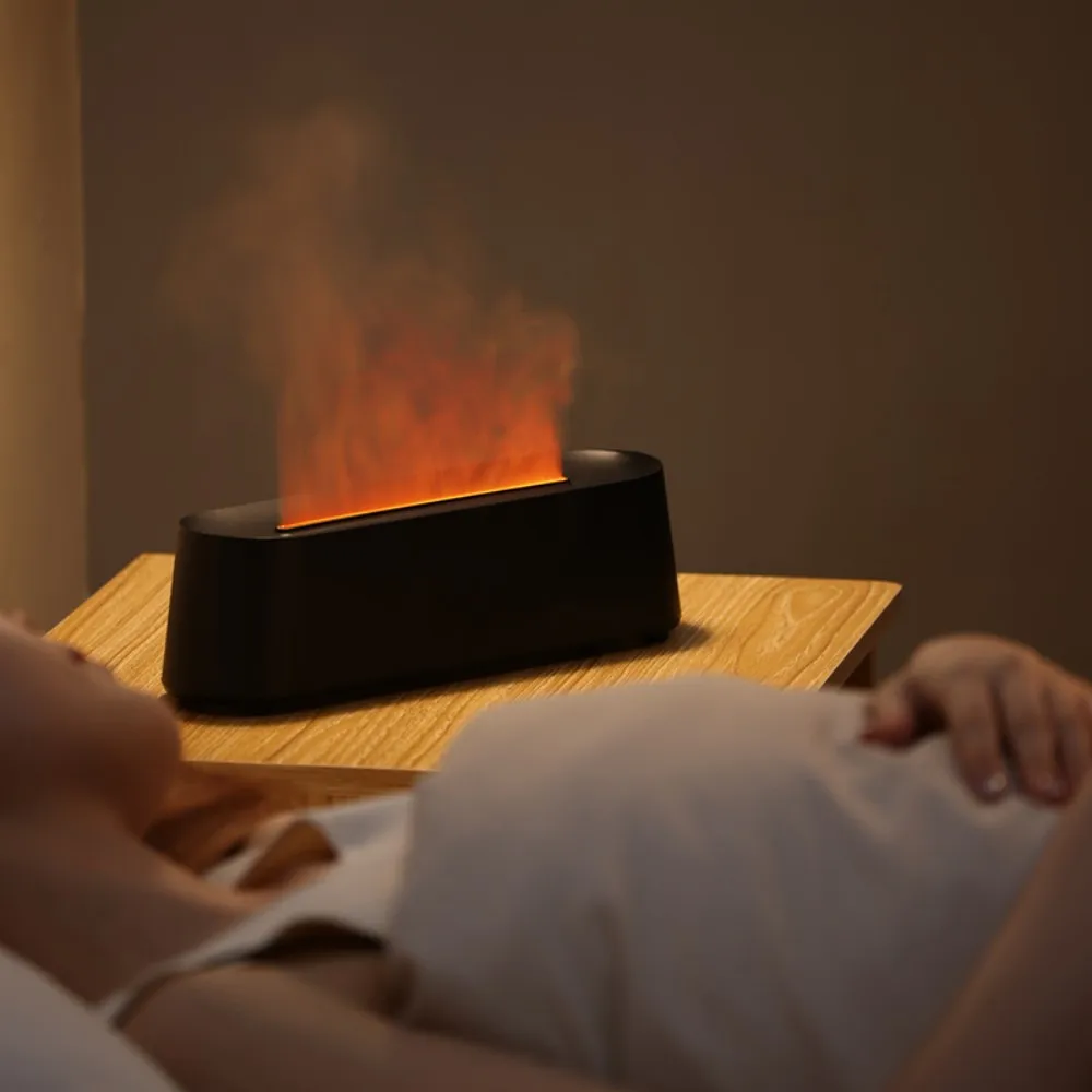 USB Aroma Diffuser Humidifier เพิ่มน้ํามันหอมระเหย Aroma Diffuser พร้อมฟังก์ชั่นป้องกันตัวจับเวลา 7 สี Ambient Night Light