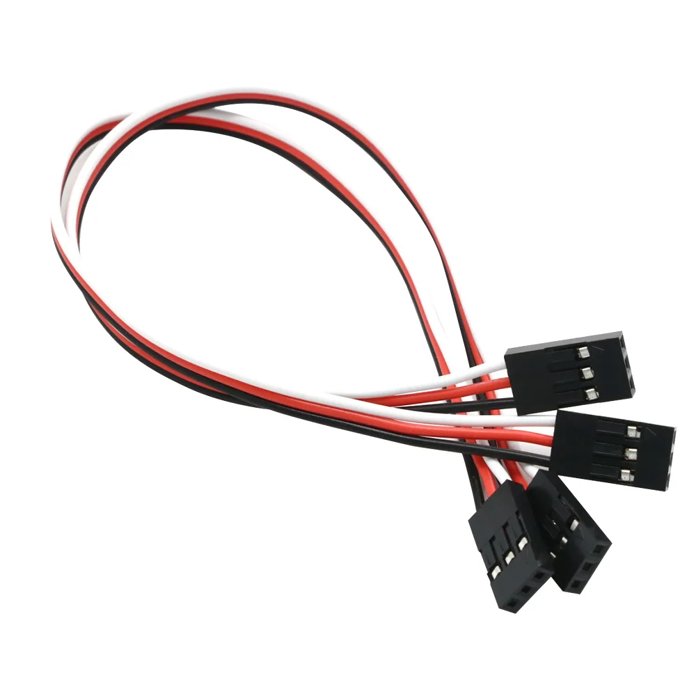10 Chiếc 100Mm 150MM 200MM 300MM 500MM Servo Dây Nối Dài Đực Cho JR cắm Servo Nối Dài Đầu Dây Rút 10Cm