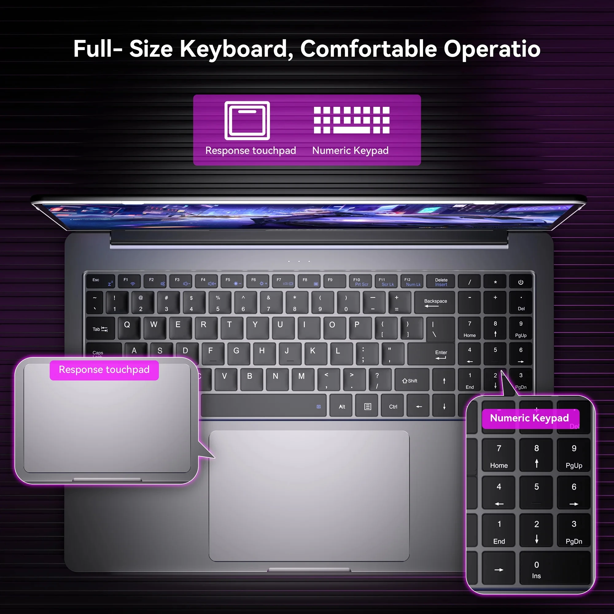ACEMAGIC AX16 Laptop Intel N97 16 Zoll 16GB LPDDR4 RAM 512GB SSD Leichter Business-Computer Notebook-PC Windows 11 Pro