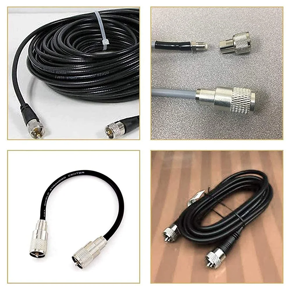 10 Pack UHF/PL-259 Solder Connector Plug with Reducer for RG8X, RG8, RG59, LMR-400, RG-213 Coaxial Coax Cable
