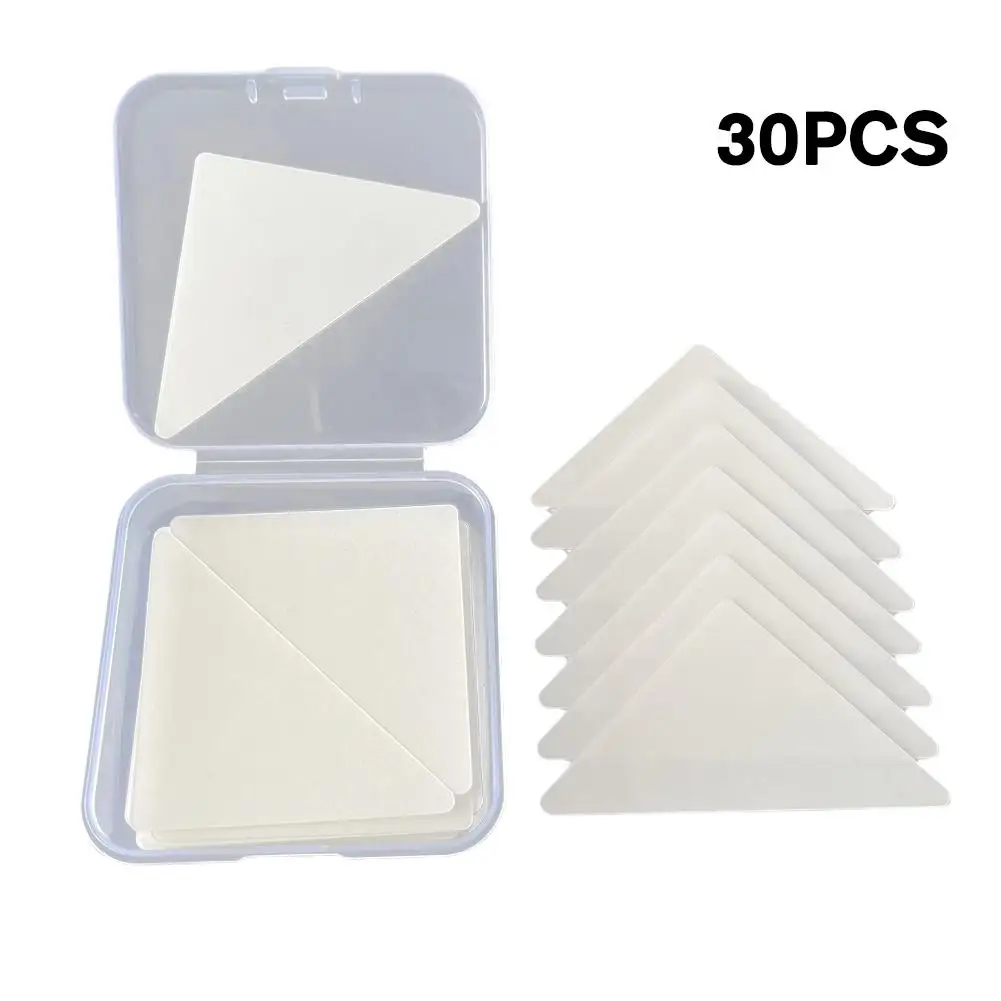 Esquina de Collar, cuerno antirizado, soporte fijo, estilo desechable, Collar triangular Invisible, cinta autoadhesiva Invisible O6T6