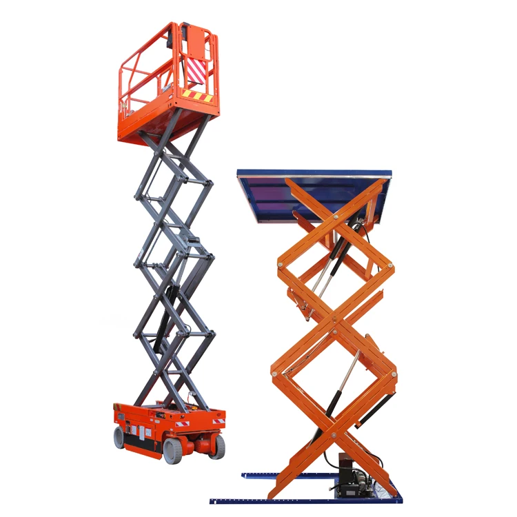 Mesa elevadora de tijera eléctrica hidráulica Manual móvil de alta eficiencia, 4m-18m, plataforma de trabajo, elevadores de construcción, andamios