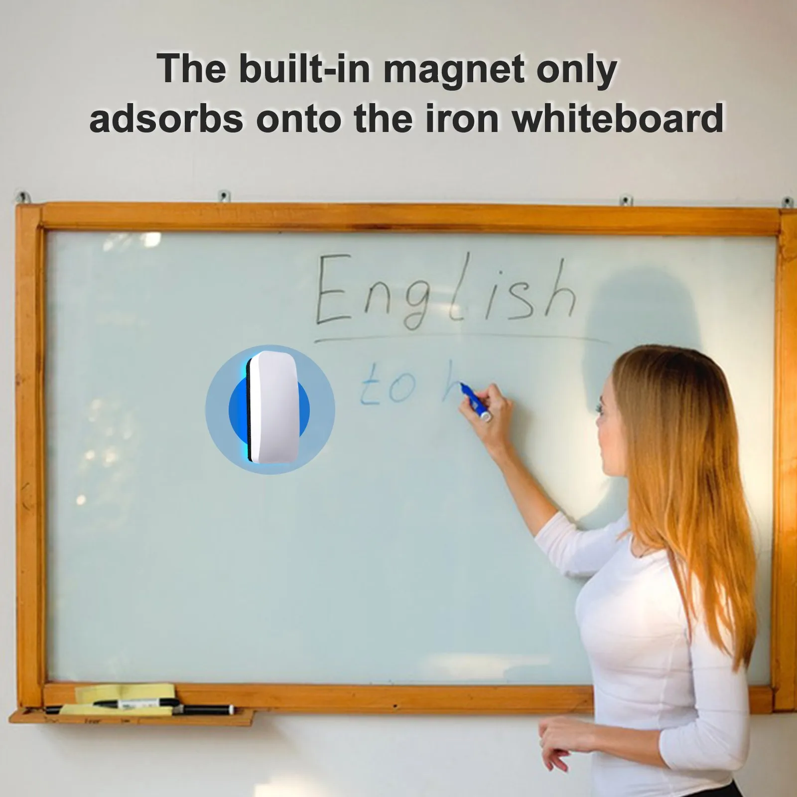 2025 Magnetic Whiteboard Eraser Large Blackboard Glass Special Eraser Can Absorb Dust-Free Chalk Eraser Blackboard Eraser