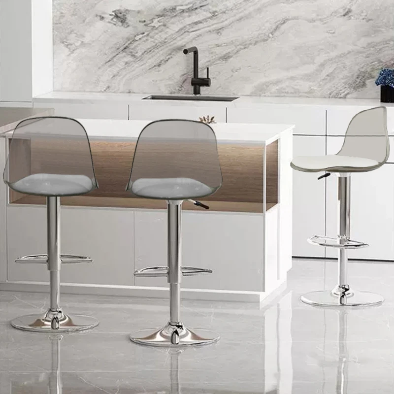 Transparente Höhe Bar stuhl Acryl Wohnzimmer drehbar Barhocker hoher Hocker verstellbare moderne Esszimmers tühle Büromöbel