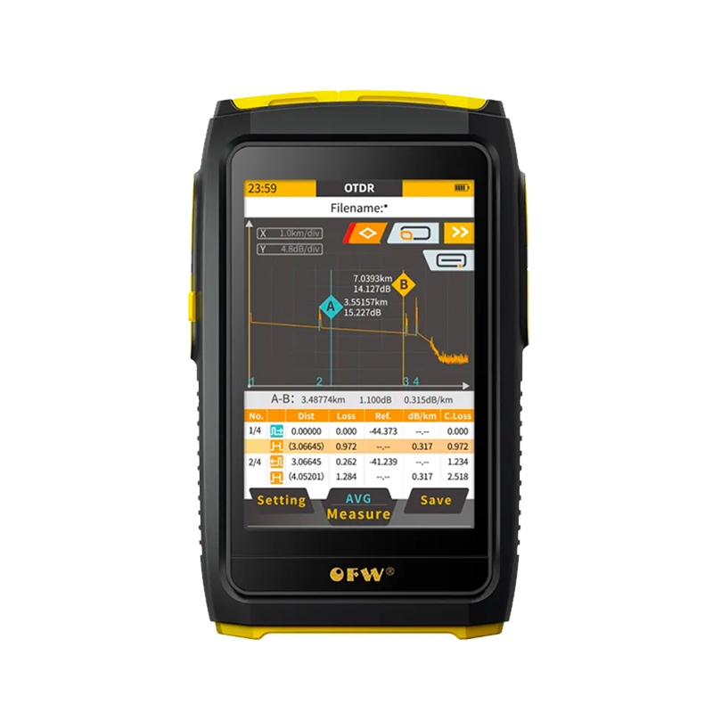 OFW 미니 OTDR 광학 Otdr 광학 반사경 활성 섬유 라이브 테스터 1550nm 20dB 광학 반사계 터치 스크린 OPM VFL iOLA