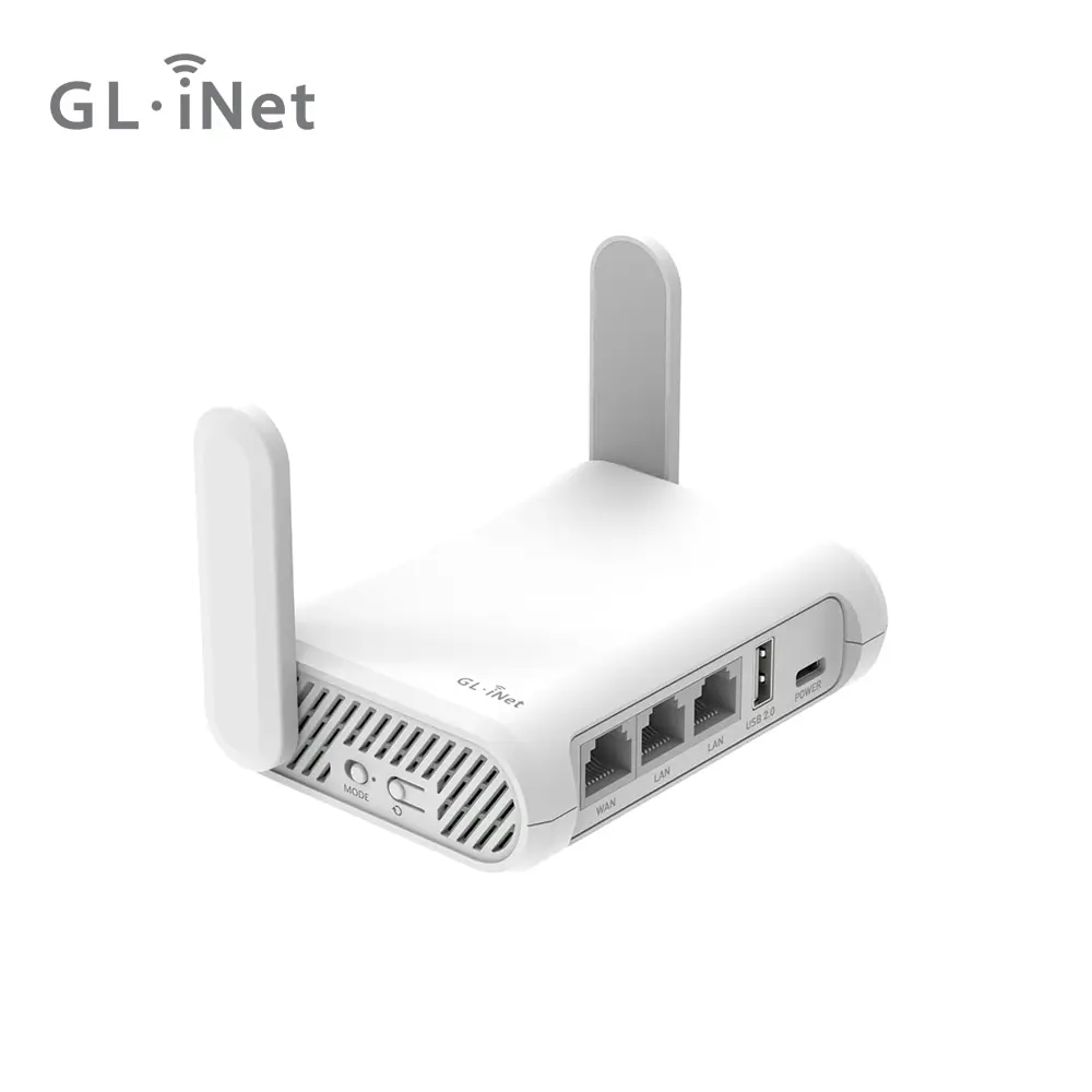 Gl.inet GL-SFT1200 (オパール) 安全な旅行wifi-ac1200デュアルバンドギガビットイーサネットワイヤレスインターネットルーター
