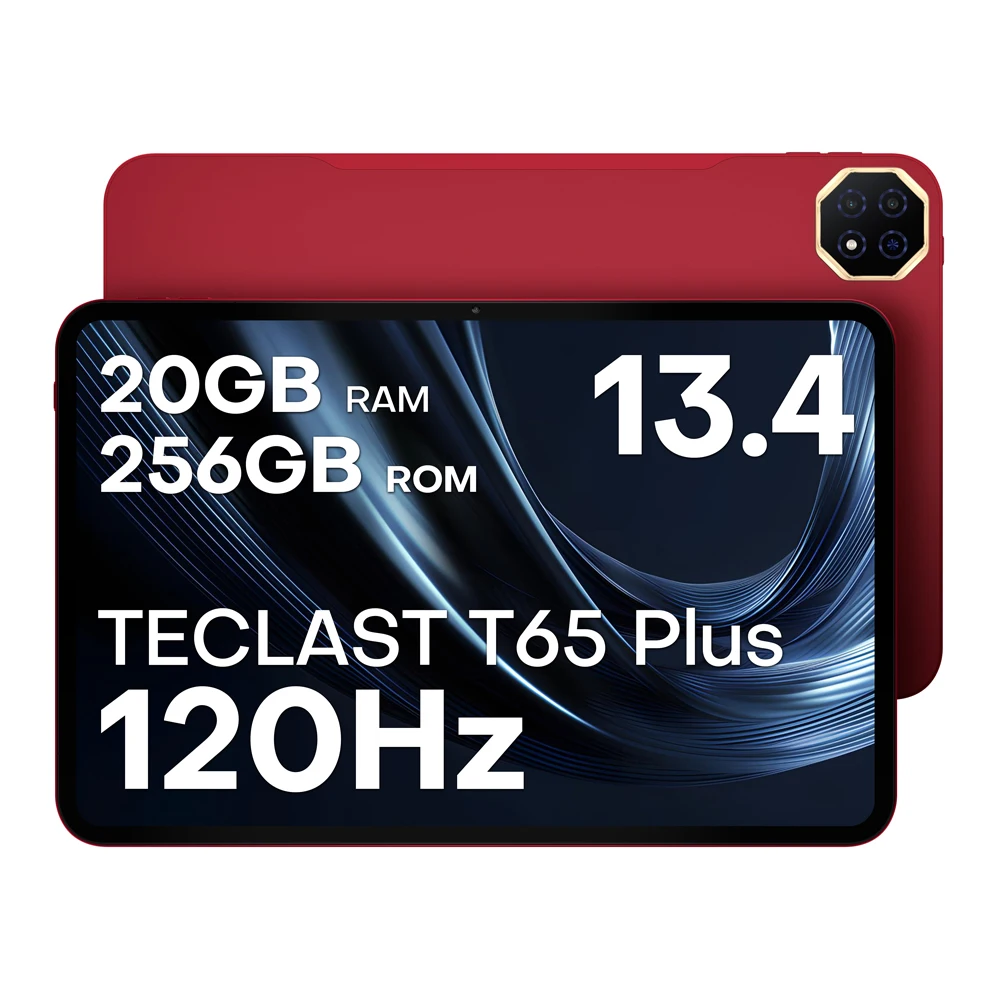 Novo tablet teclast t65 plus 13.4 "2k dsiplay 120hz android 15 mediatek g99 max 20gb (8 +12) ram 256gb rom 10000mah 18w widevine l1