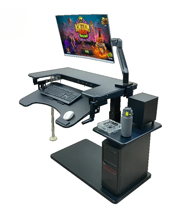 Mesa de computador cama cruzada, mesa elevatória para laptop, mesa preguiçosa, suporte de suspensão ventilado, mesa de cabeceira, mesa preguiçosa