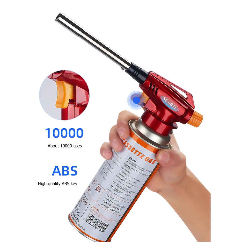Antorcha de butano con cabezal para parrilla, antorcha de cocina con lanzallamas ajustable, uso inverso para acampar al aire libre, barbacoa, Picnic y senderismo