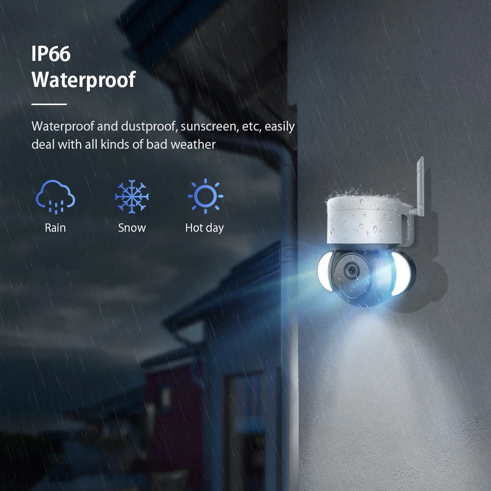 INQMEGA 5MP TUYA Cámara inteligente en la nube cámara de videovigilancia WIFI al aire libre seguimiento automático Google Home Alexa IP cámara CCTV PTZ