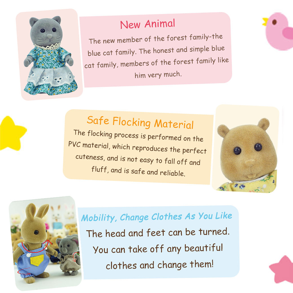 ครอบครัวป่าตุ๊กตา 1:12 ตุ๊กตาอุปกรณ์ครัว MINI รุ่น Reindeer สัตว์ Miniature เฟอร์นิเจอร์ Pretend Play สําหรับสาวของขวัญ