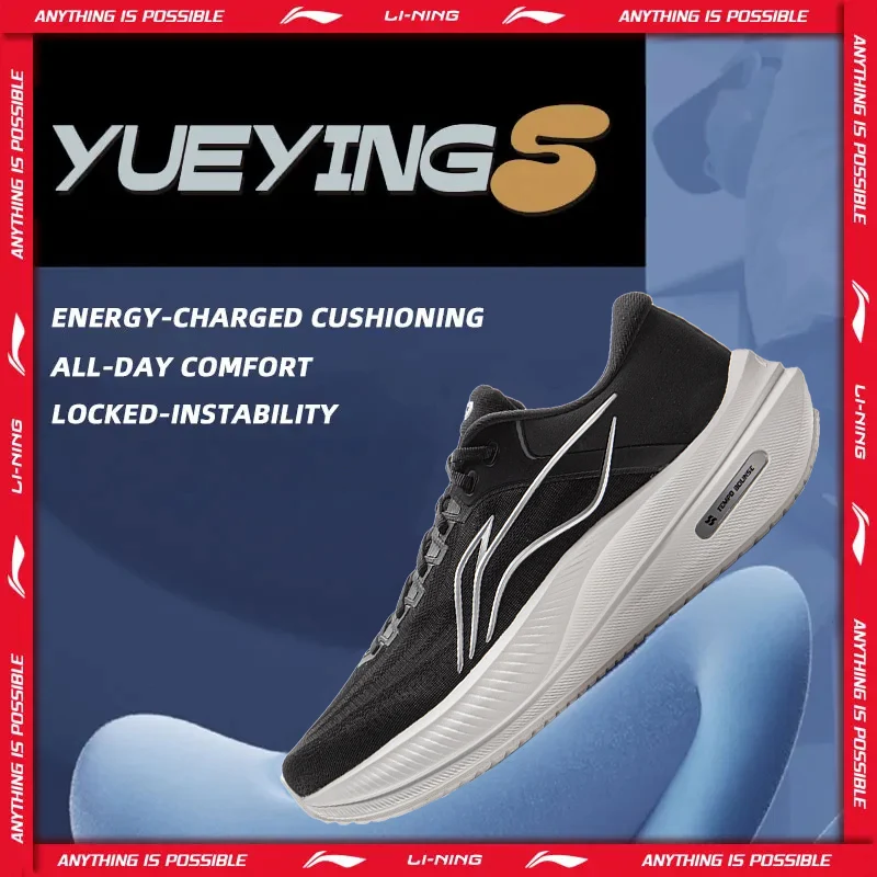 Li-ning masculino yueying 5 almofada tênis de corrida tempo bounse reflexivo forro respirável wearable tênis arhv015