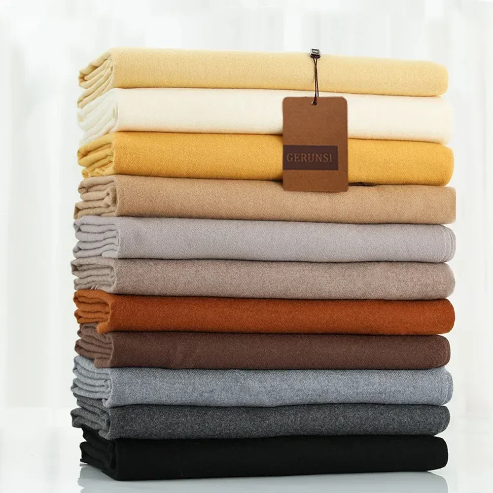 2024 inverno cachecol de caxemira feminino grosso quente pashmina xales envolve cor sólida borla senhora cobertor echarpe bufanda hijab