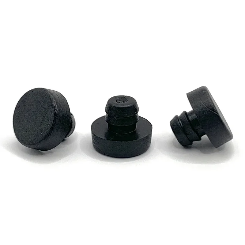 50Pcs M6.5 Glass Top Table Furniture Embedded Bumper with Stem Rubber Grippers Table Spacers for Furniture Hole Push in Foot Pad