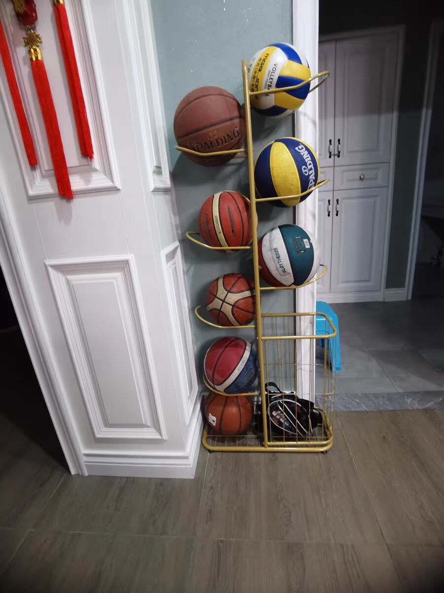 Rangement de raquette de badminton pour enfants, stockage simple, basket-ball, football, volley-ball, balle T1, intérieur à la maison