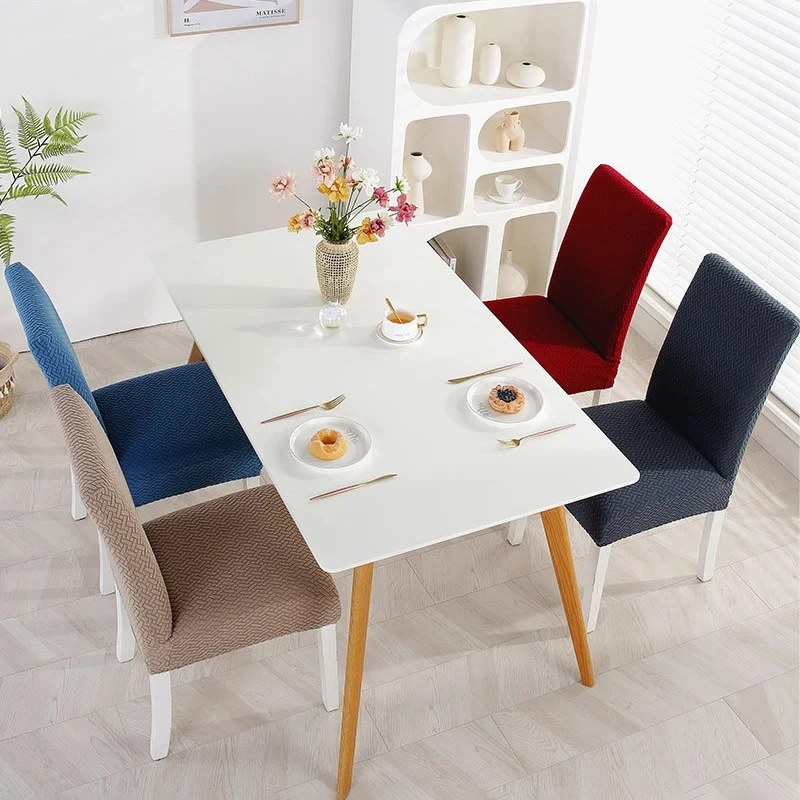 Funda elástica para silla de comedor, fundas elásticas gruesas de Jacquard para sillas de cocina, funda para comedor, cocina, Hotel, banquete de boda