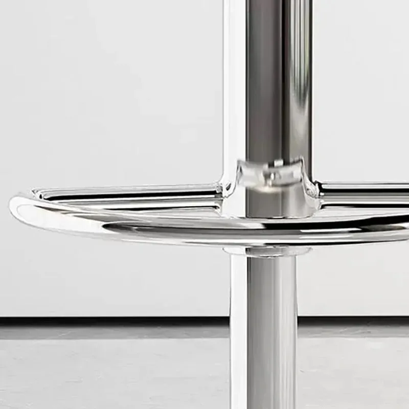 Sedie da Bar girevoli in acrilico rosa trasparente barbiere metallo bianco sedie da Bar cucina alta Chaise regolabile mobili di Design
