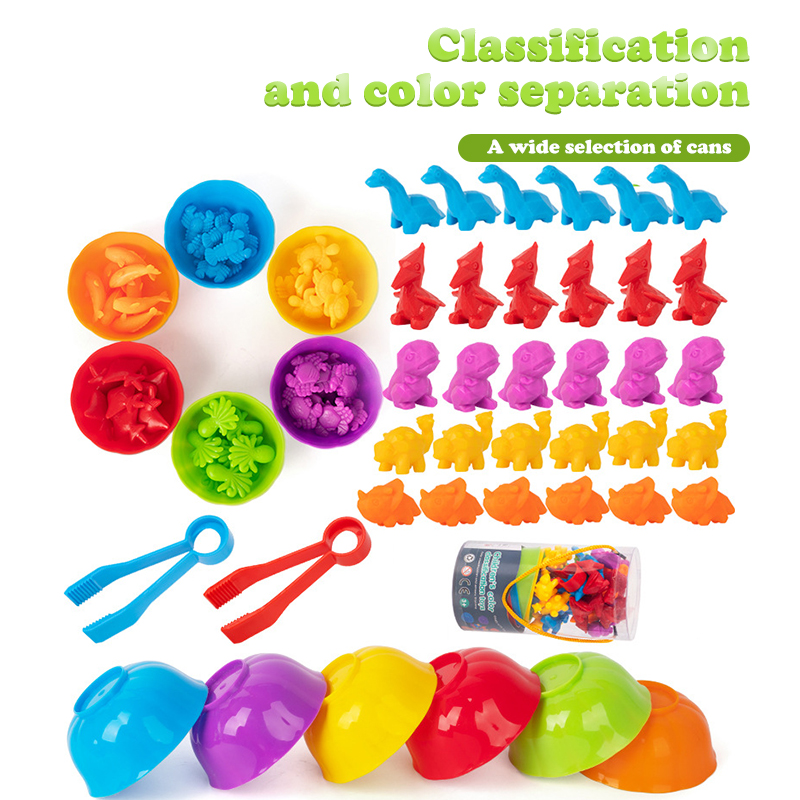 Série animale pour enfants, éducation précoce, jouets de comptage d'éveil, outils pédagogiques, jouets de classification cognitive familiale