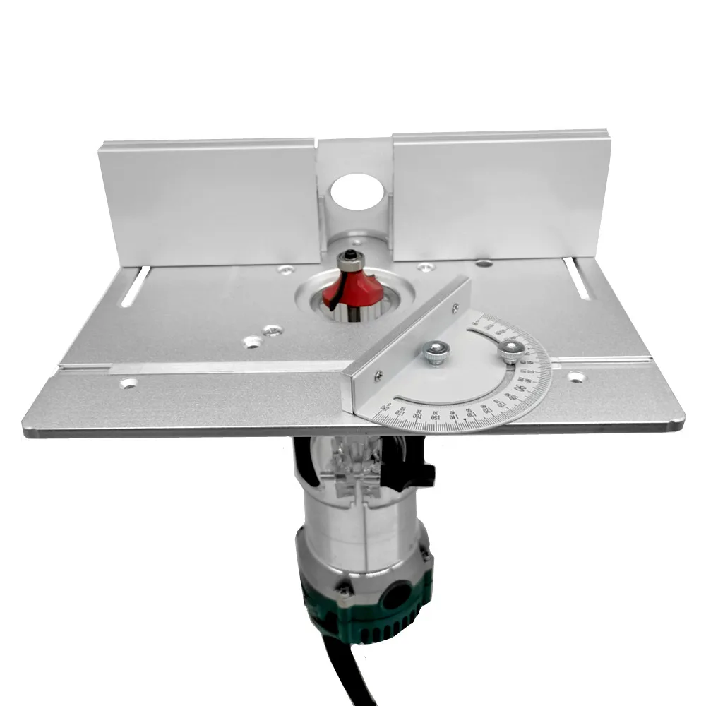 Multifunctional Router Table Insert Plate Alloy Woodworking Benches Table Miter Gauge Guide Sliding Brackets Trimmer Machine