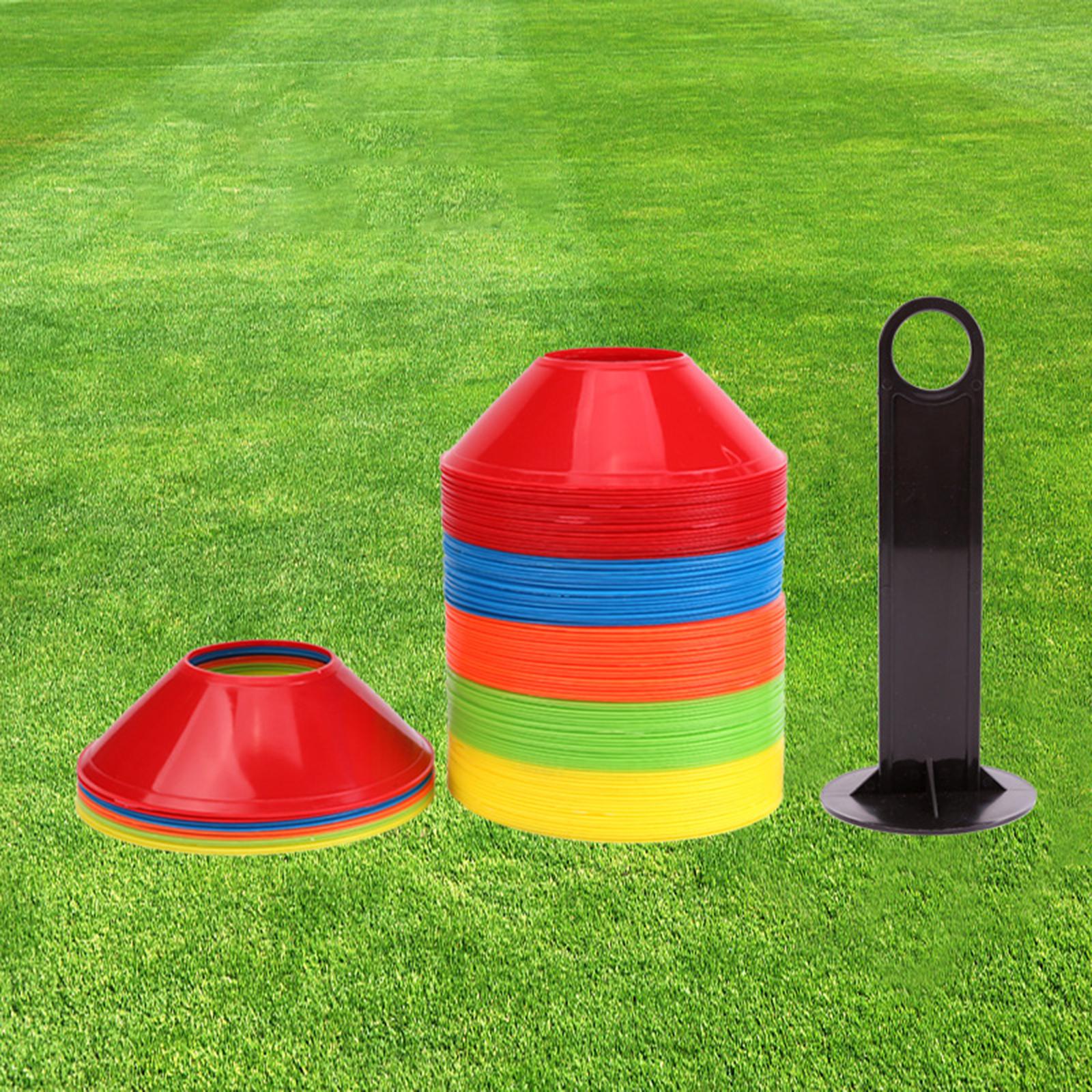 50 peças/set cones de futebol flexível prática agilidade treinamento de futebol para jardim