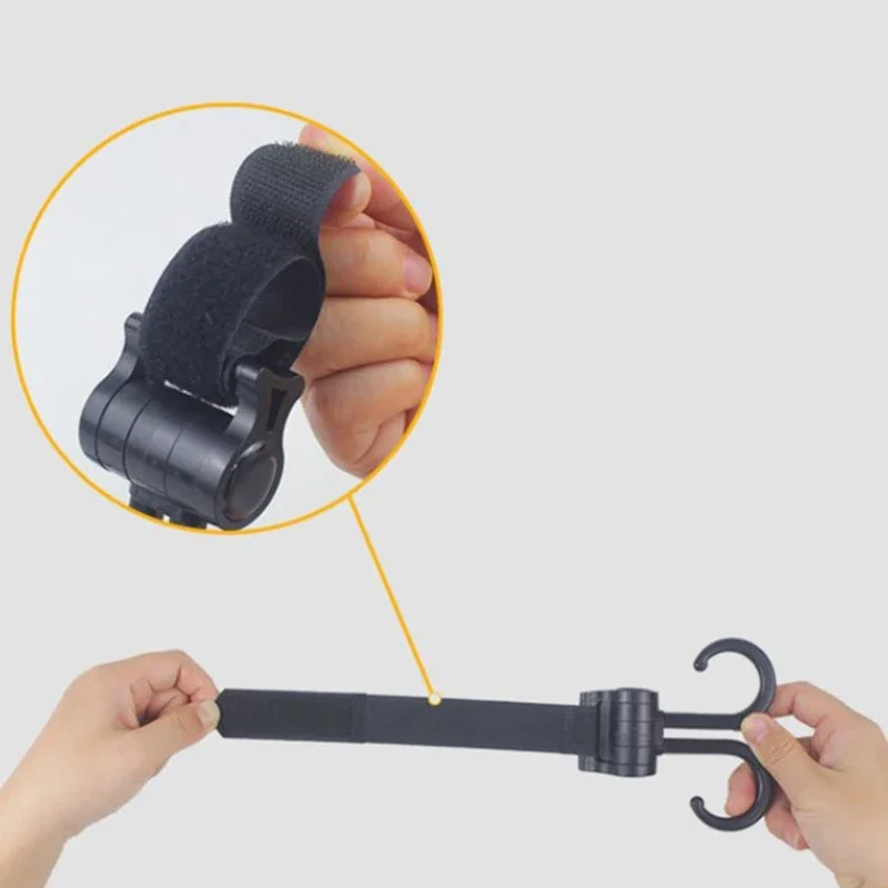 360-graden rotatie-aanpassing haak dubbele haak stevige dragende ring gesp haak kinderwagen accessoires