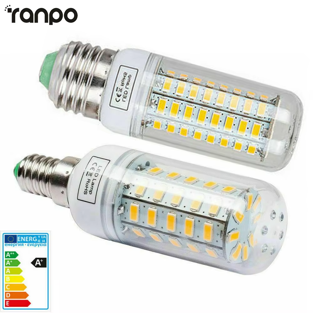7-15 Вт E27 Светодиодная лампа E14 LED SMD5730 220 В Кукурузные лампы 24 36 56 72 светодиода Lamparas Светодиодная люстра для домашнего декора Ампульная светодиодная лампа
