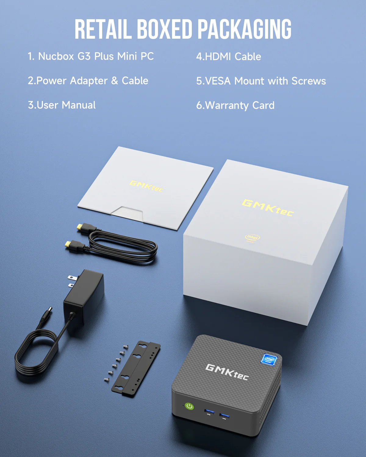 GMKtec G3 PLUS Intel Twin Lake N150 MINI PC Windows 11 Pro DDR4 RAM NVMe SSD WIFI6 BT5.2 Desktop office Mini PC Gamer Computer