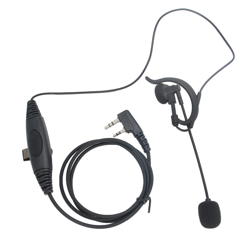 XIERDE Earphone With Microphone Stick For Kenwood, Baofeng And Other K-head Walkie-Talkies