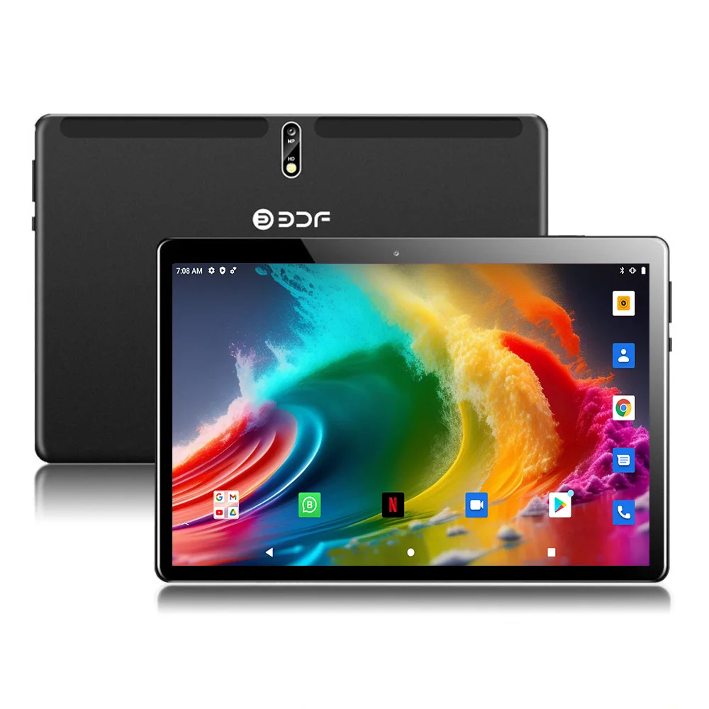 BDF-Tableta M107 de 10,1 pulgadas, Tablet Pc con ocho núcleos, 4GB de RAM, 64GB de ROM, Google Play, tarjetas SIM duales, Wifi, llamadas telefónicas, 5000mAh