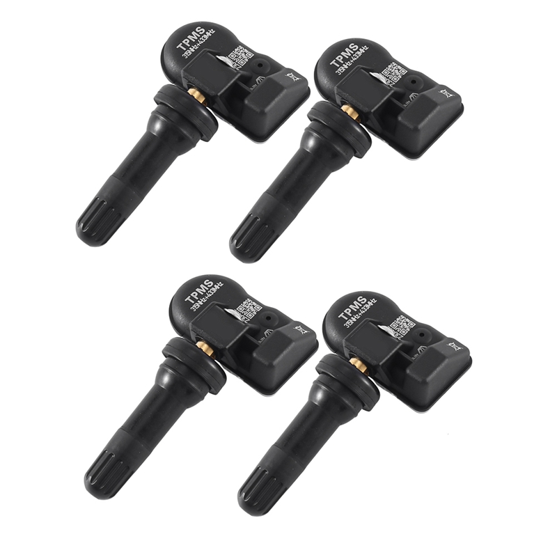 Sensor de presión de neumáticos TPMS, herramienta de reparación Universal 2 en 1, 4 piezas, 315MHZ, 433MHZ, negro