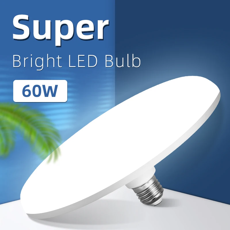 Lampadina fluorescente E27 Home Led 220v Lampada Illuminazione per interni Lampadine rotonde Super luminose Soggiorno Luci a forma di UFO Lampade da soffitto Led