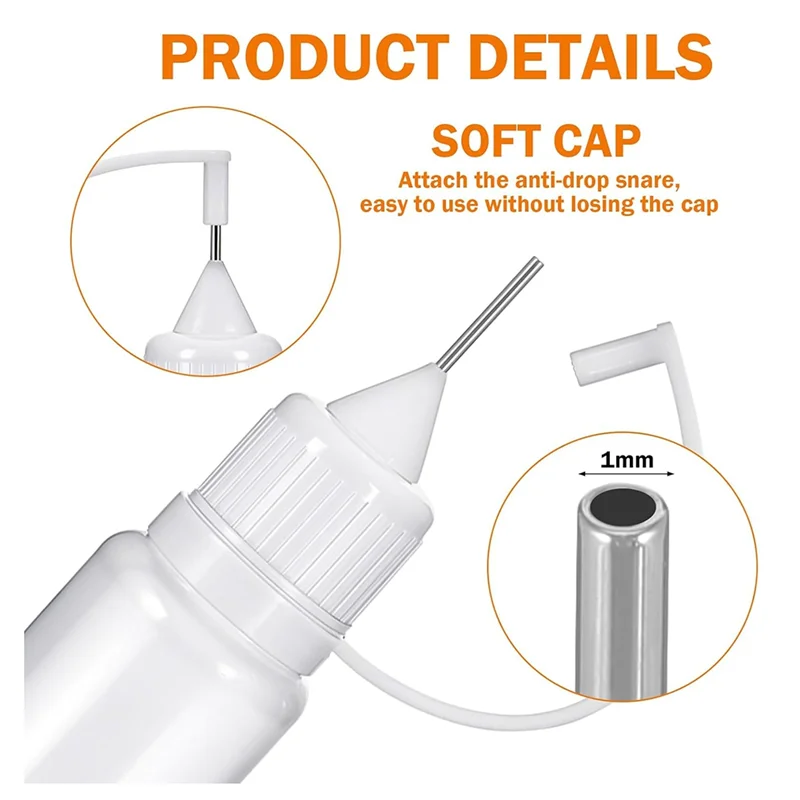 -ABLP 100 Pcs 0.34Oz 애플리케이터 병 아크릴 페인팅용 미니 바늘 팁 접착제 병
