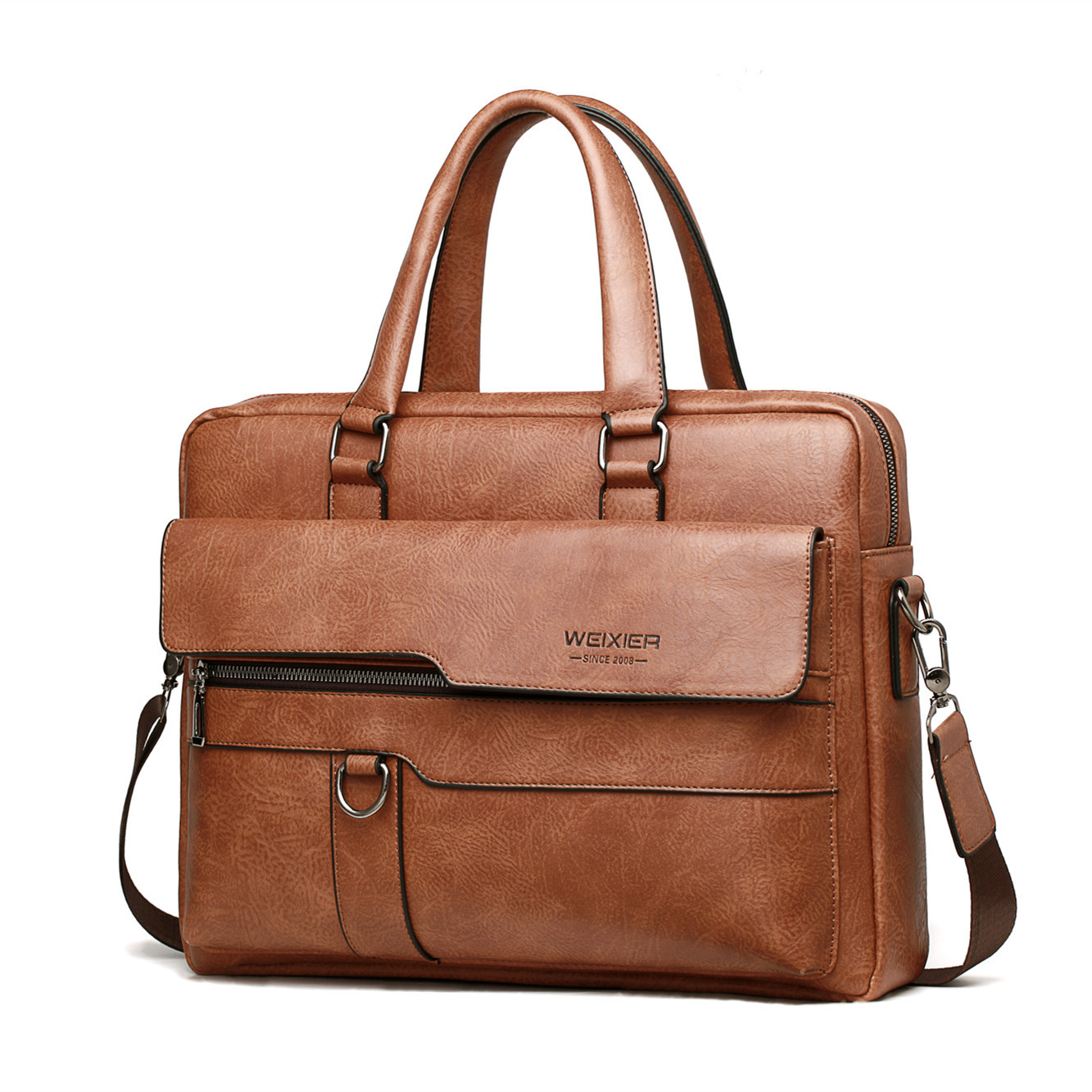 2023 Mannen Aktetas Tas Hoge Kwaliteit Business Beroemde Merk PU Lederen Schoudertas Messenger Bags Kantoor Handtas 14 inch Laptoptas