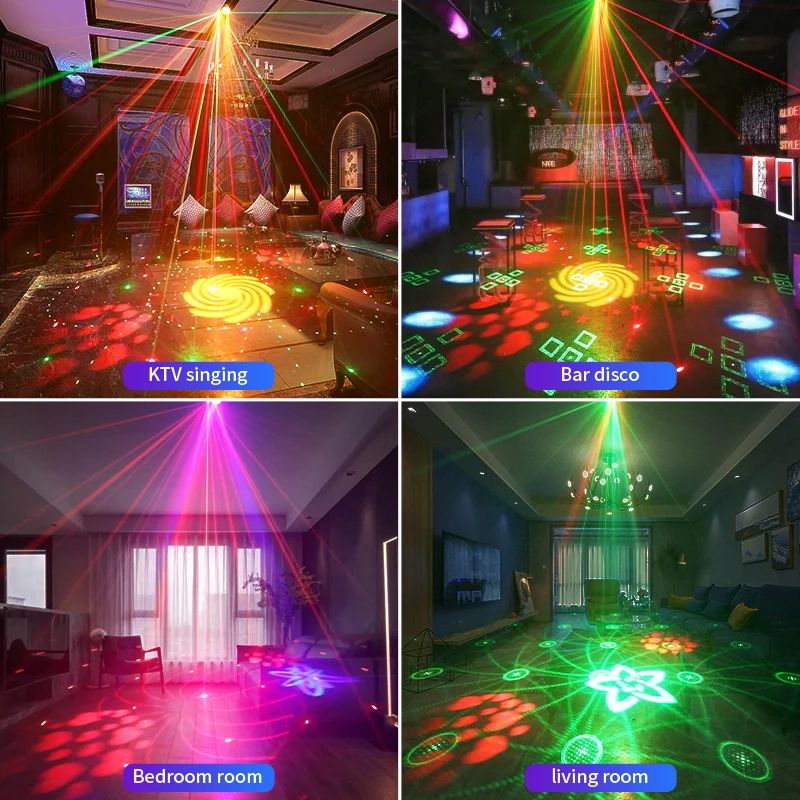 YSH LED Disco Parti Lights USB Podium Laserlicht Patroon Beam Projector Geschiktheid Karaoke Bruiloft Halloween Party Accessoires