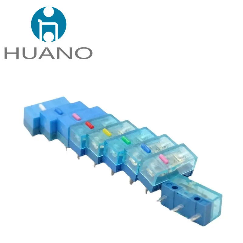 2 шт. новый продукт HUANO черный, синий, прозрачный корпус, микропереключатель для мыши, 10 м, 30 м, 60 м, 80 м, 100 миллионов, кнопка обслуживания мыши