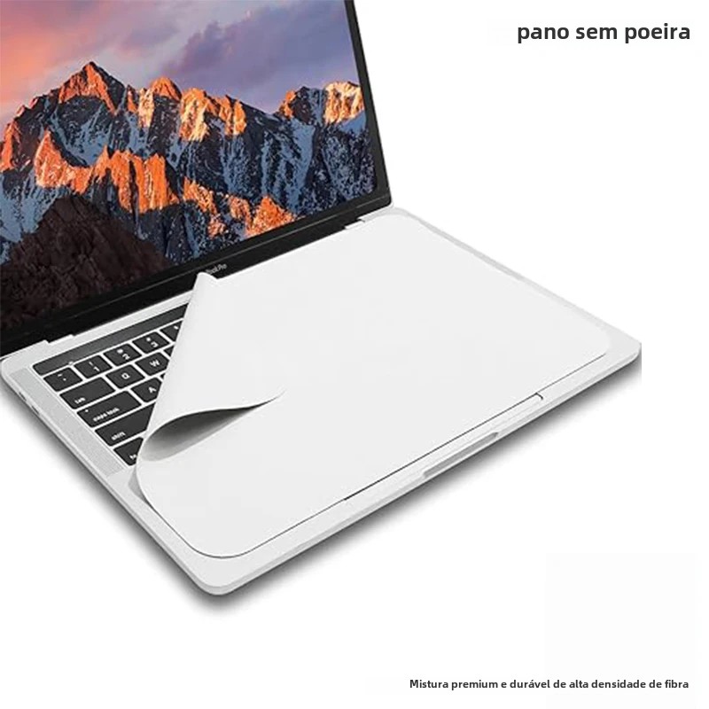 Para macbook pro 13/15/16 Polegada microfibra à prova de poeira pano de limpeza da tela do portátil protetor notebook palma teclado cobertor capa