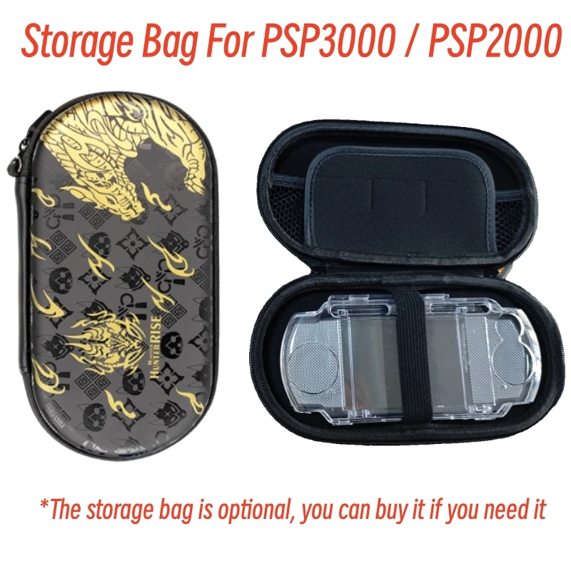 Transparent Hard Case For PSP3000 PSP2000 Game Console Full-Coverage Protective Case For PSP Crystal Protector Case