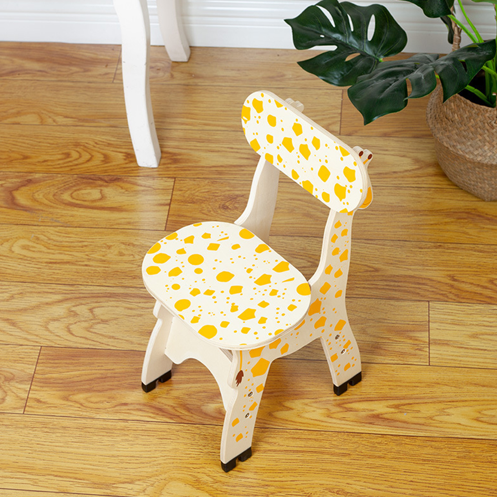 Sedia giraffa in legno Mobili per bambini Sgabello Sedile per bambini Strumento Sedia con schienale per bambini Sedile per addestramento del bambino Prima infanzia