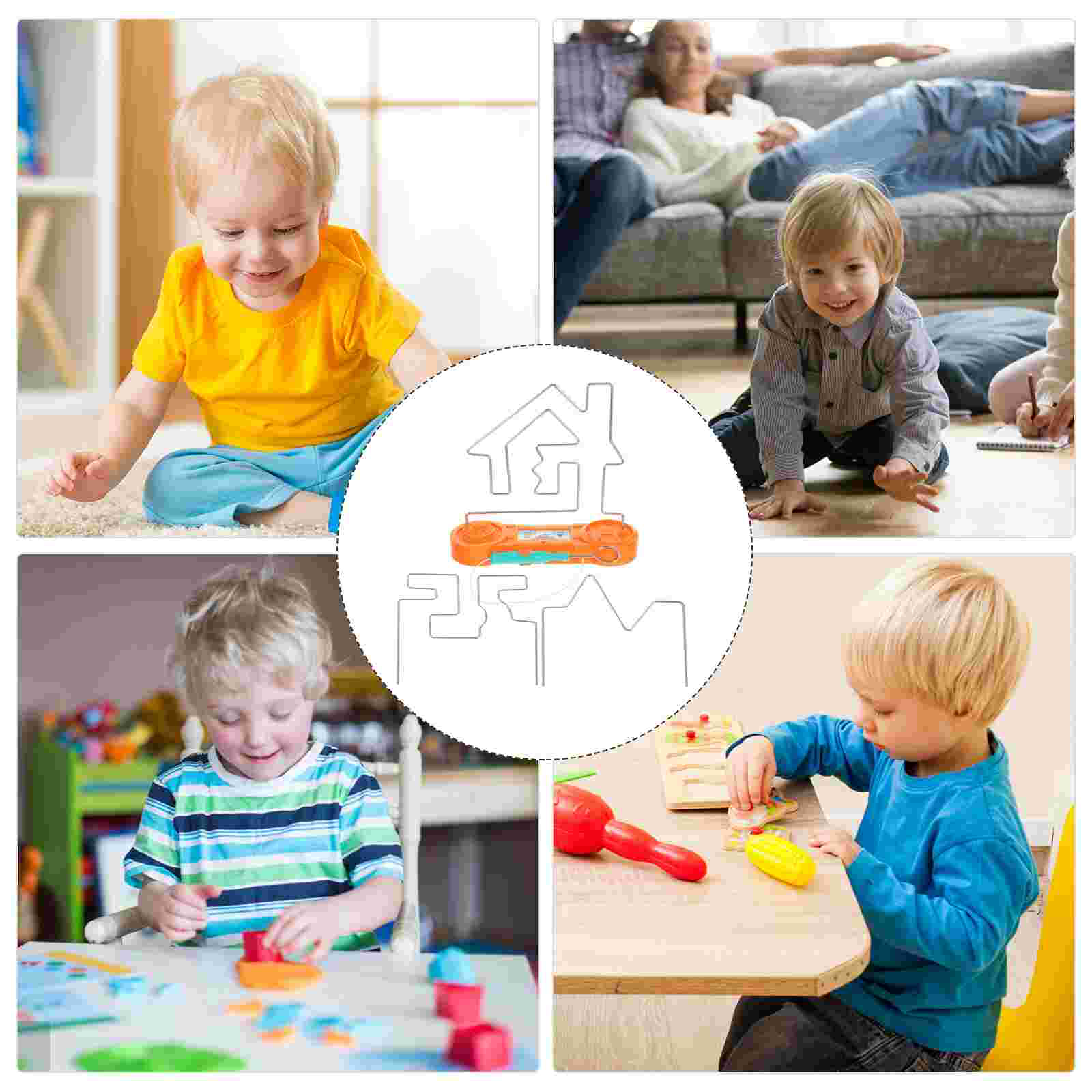 Juegos de laberinto de descarga eléctrica para niños: juguetes infantiles para Navidad y cumpleaños (naranja)