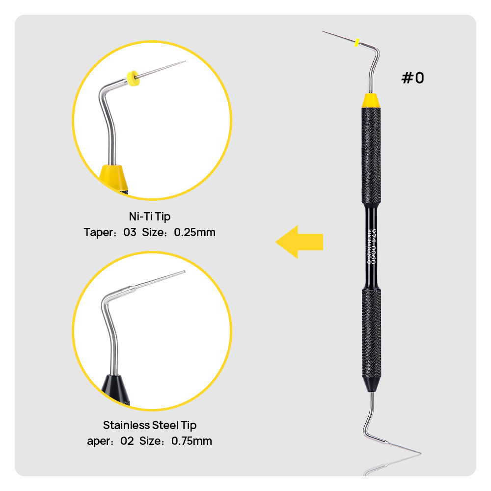 1Pcs AZDENT Dental Endo Buchanan Hand Plugger Fill Instrument NITI Tip #0 #1 #2 Endodontic Dentist Dentistry Tools