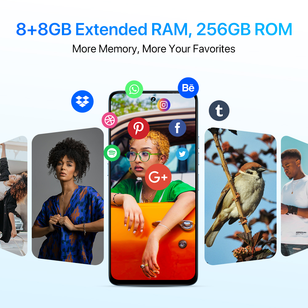 UMIDIGI Note 100 Android 14 Smartphone Octa-Core 6.8” HD+120Hz 50MP Camera 8GB 256GB/6GB 128GB 20W 5000mAh DualSIM NFC Cellphone