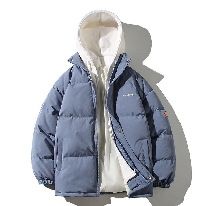 เสื้อแจ็คเก็ตกันหนาวสำหรับผู้ชาย, เสื้อคลุมขนสัตว์มีฮู้ดเสื้อโค้ท MODE Korea หนาทรงหลวมสำหรับผู้ชายผู้หญิงฤดูหนาวใหม่