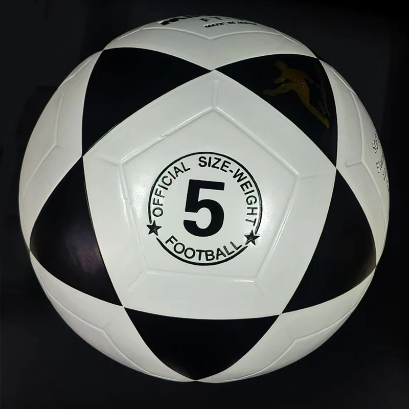 ลูกฟุตบอล PU 5ลูกวัสดุทางการไร้รอยต่อทีม latihan Sepak Bola เกมการแข่งขันกลางแจ้ง
