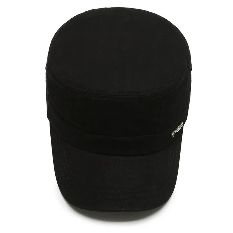 Chapeau militaire plat pour hommes, simple et polyvalent, langue de canard, d'âge moyen, mode décontractée, nouveau style, printemps et automne