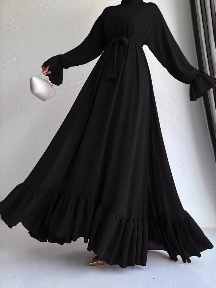 イードイスラム教徒ドレス女性アバヤ Jalabiya サッシラマダンモロッコドバイ Abayas ささやかなアラブロングローブカフタンイスラムパーティー Vestidos 2024