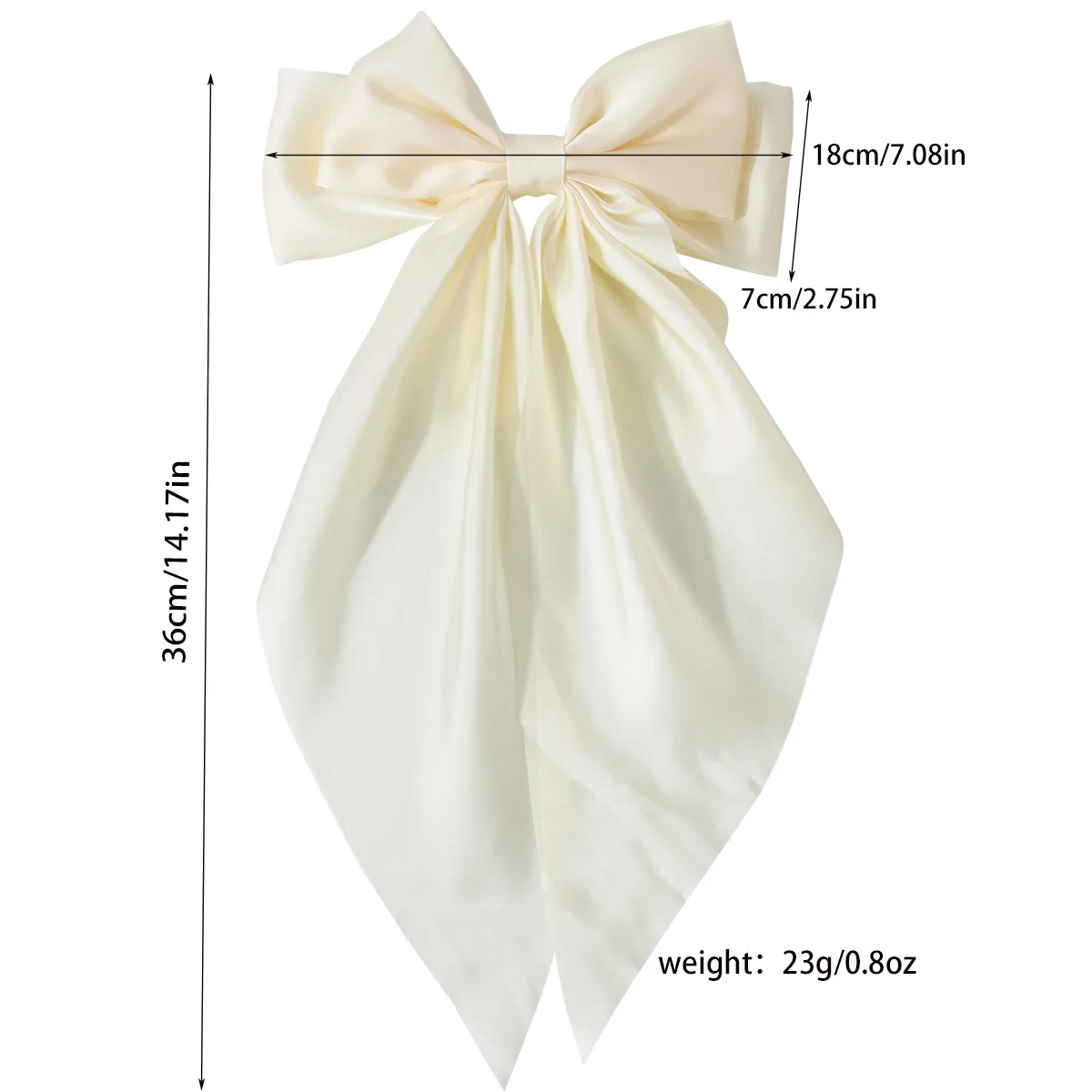 Fermaglio per capelli con nastro a fiocco da donna moda semplice Clip a molla in raso solido fermaglio per capelli elegante Clip per capelli retrò accessori per capelli per ragazze