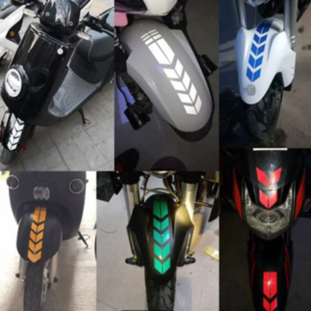 Adesivi moto universali con frecce adesivi riflettenti olio impermeabili per moto parafanghi caschi scooter decorazione