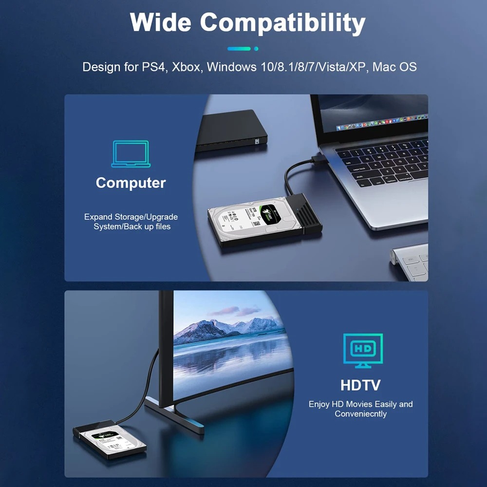 USB to SATA Adapter Converter Cable USB 3.0 2.0 to SATA Converter for 2.5 Inch SSD HDD Hard Drive External adaptador Accessories