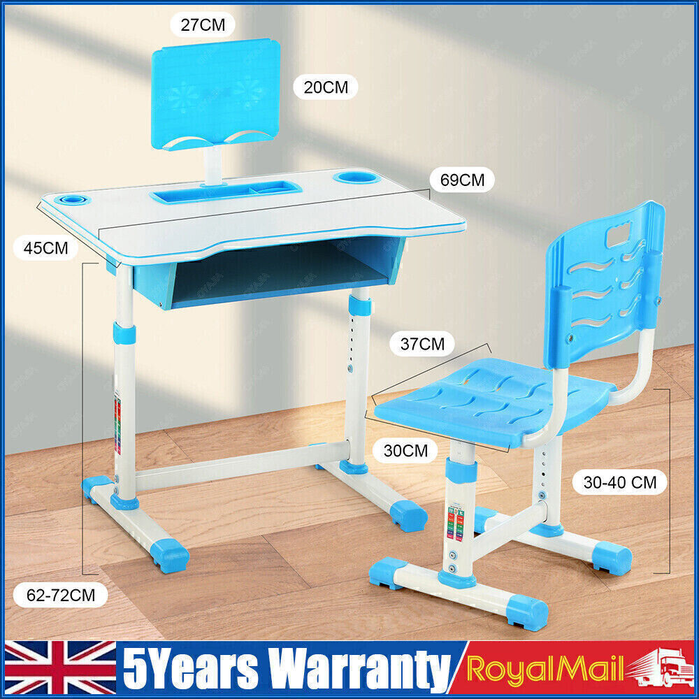 Children Study Desk and Chair Set Height Adjustable Super Load-bearing Spacious Study Table Chair